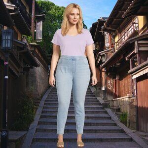 Terra & Sky Women's Plus Size Pull-On Jegging Jeans 27" Inseam Size 3X (24W-26W)